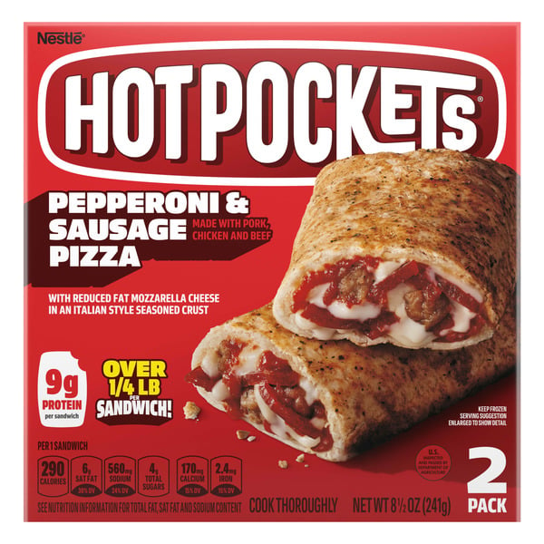 Frozen Meals Hot Pockets Pepperoni And Sausage hero