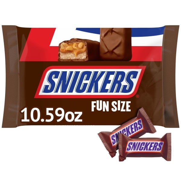 Halloween Seasonal SNICKERS Original Chocolate Candy Bars Fun Size Halloween Candy hero