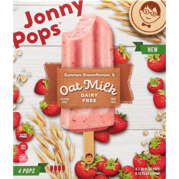 Ice Cream, Sorbet & Ice JonnyPops Pops, Summer Strawberries & Oat Milk, Dairy Free hero