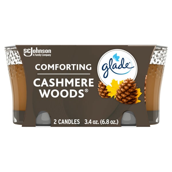 Air Fresheners Glade 1-Wick Scented Candles, Cashmere Woods hero