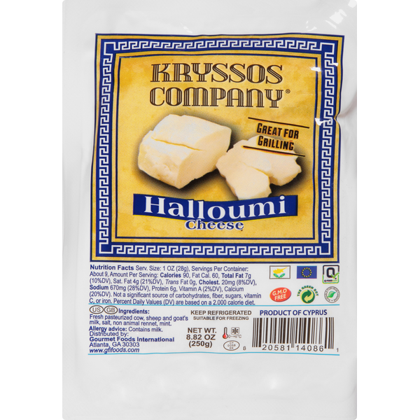 Packaged Cheese The Kryssos Co. Cheese, Halloumi hero