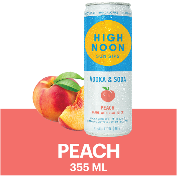 Vodka High Noon Peach Vodka Hard Seltzer Single Serve hero