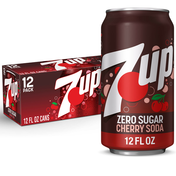 Soft Drinks 7UP Cherry Zero Sugar hero