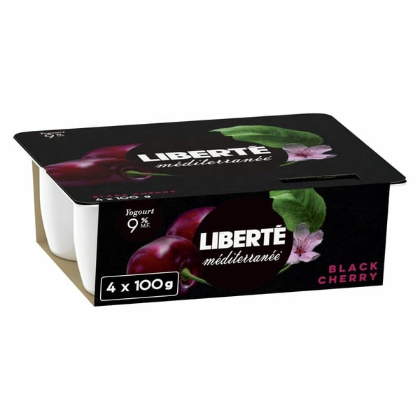 Yogurt Liberté Méditerranée 9% Yogurt, Black Cherry hero