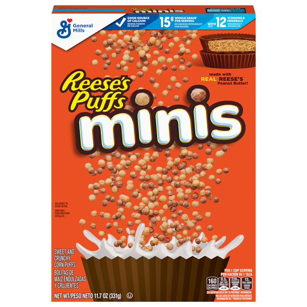 Cereal General Mills Reese's Puffs Corn Puffs, Minis hero