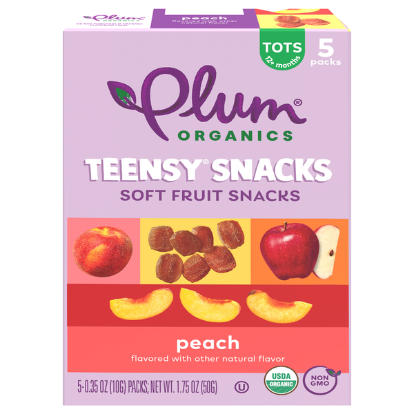 Baby Food & Formula Plum Organics® Teensy Snacks® Peach Tot Fruit Snacks hero