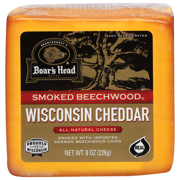 Specialty Cheeses Boar's Head Smoked Beechwood Wisconsin Cheddar Cheese hero