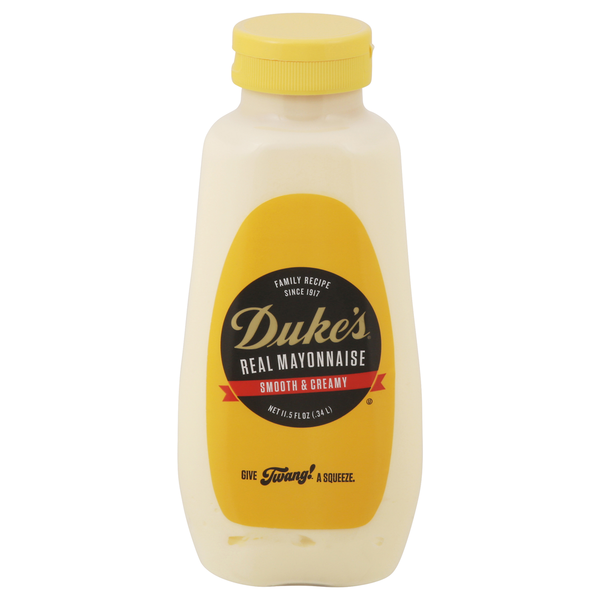 Condiments Duke's Mayonnaise, Smooth & Creamy, Real hero