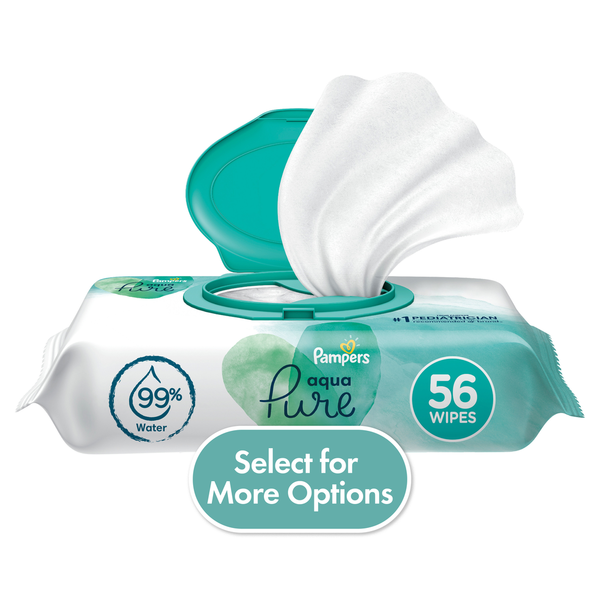 Diapers & Wipes Pampers Aqua Pure Sensitive Baby Wipes 1X Pop-Top hero