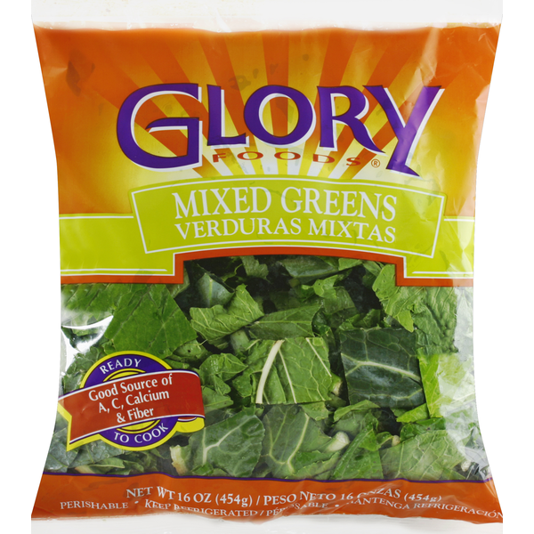 Packaged Vegetables & Fruits Glory Foods Mixed Greens hero