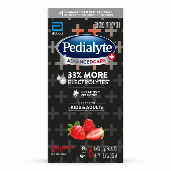 Baby Food & Formula Pedialyte AdvancedCare Plus Strawberry Freeze Electrolyte Powder hero