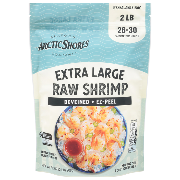 Packaged Seafood Artic Shores Shrimp, Raw, Extra Large hero