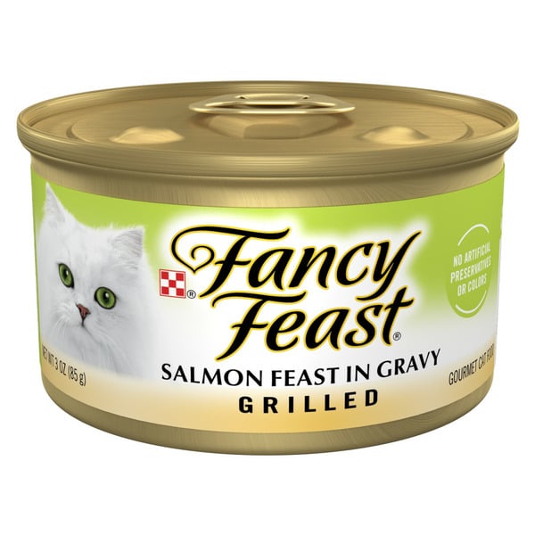 Wet Cat Food Purina Fancy Feast Grilled Wet Cat Food Salmon Feast in Wet Cat Food Gravy hero