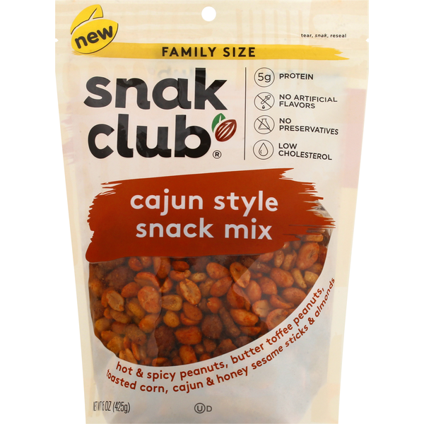 Chips & Pretzels Snak Club Snack Mix, Cajun Style, Family Size hero