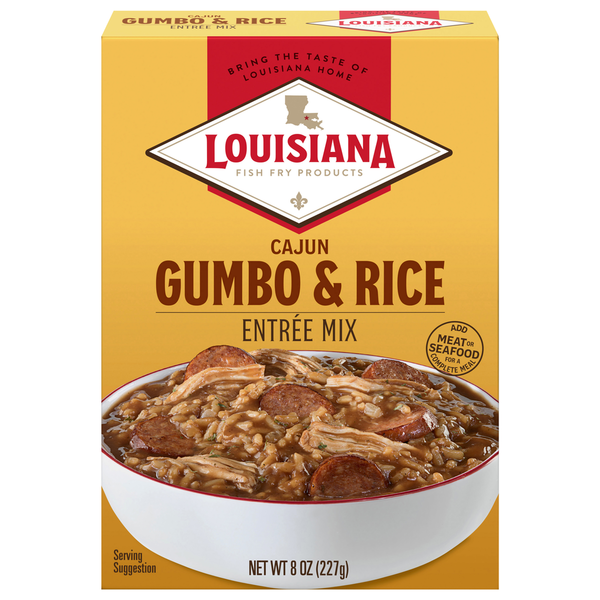 Grains, Rice & Dried Goods Louisiana Fish Fry Products Entree Mix, Gumbo & Rice, Cajun hero