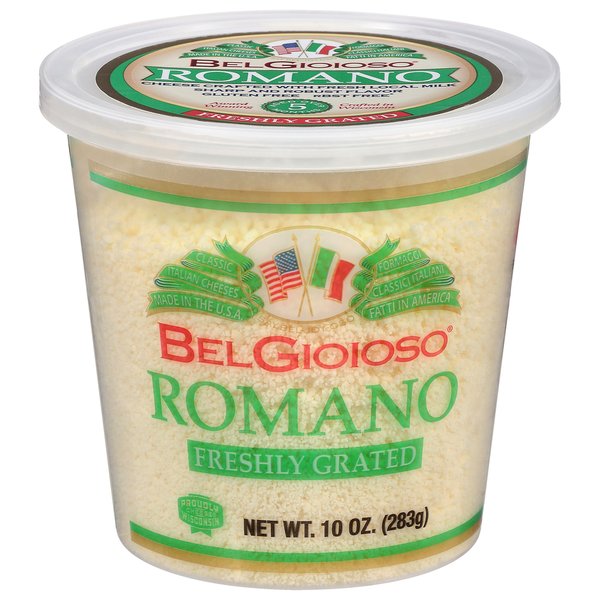 Specialty Cheeses BelGioioso Cheese, Freshly Grated, Romano hero