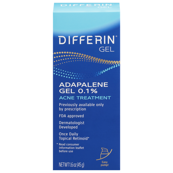 Skin Care Differin Acne Treatment, Gel, Easy Pump hero