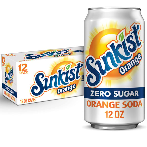 Soft Drinks Sunkist Zero Sugar Orange Soda hero