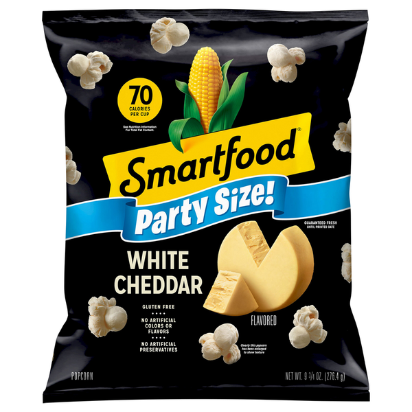 Popcorn & Jerky Smartfood Popcorn, White Cheddar, Party Size! hero