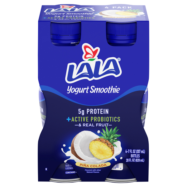 Yogurt LALA Yogurt Smoothie, Pina Colada, 4 Pack hero