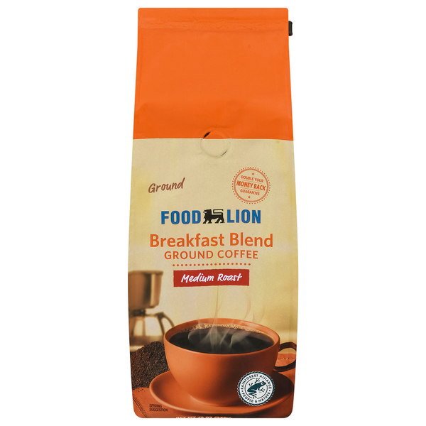 Coffee Food Lion Coffee, Breakfast Blend, Medium, Ground, Bag hero