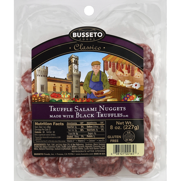 Specialty Packaged Deli Meats Busseto Foods Salami, Truffle, Nuggets hero