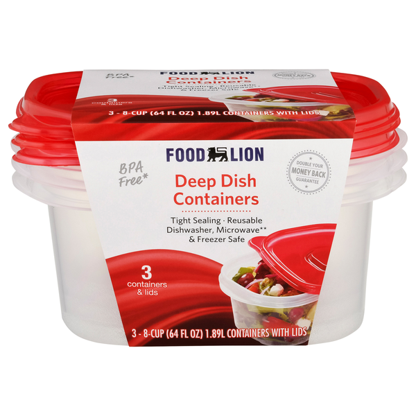 Food Wraps & Storage Food Lion Deep Dish Containers hero