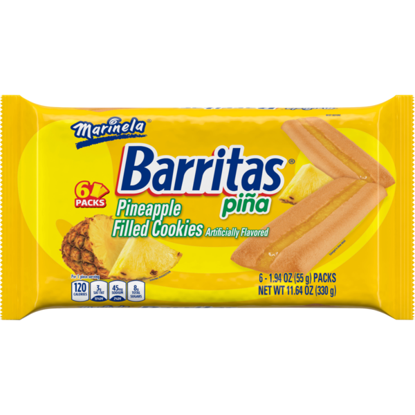 Fruit & Vegetable Snacks Bimbo  Barritas, 6 packs, Piña Filled Cookies hero