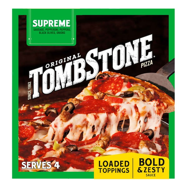 Frozen Pizza Tombstone Original Supreme hero