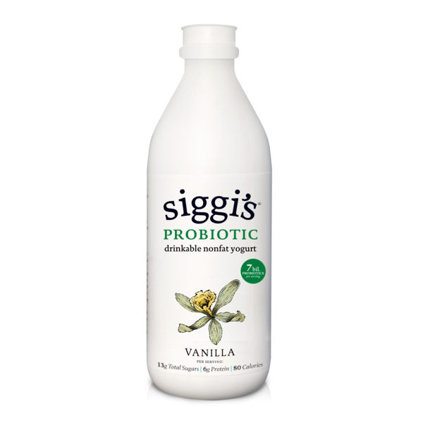 Probiotics & Digestion Siggi's Probiotic Drinkable Nonfat Yogurt Vanilla hero