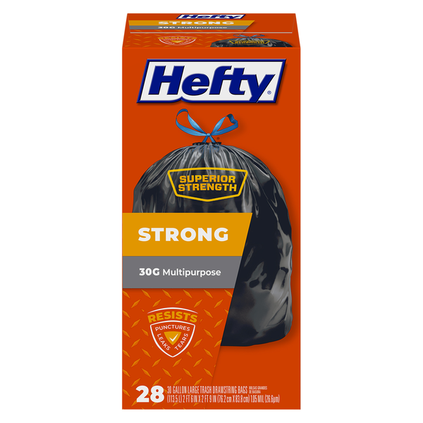 Trash Bags & Liners Hefty Extra Strong Multipurpose Trash Drawstring Bags hero