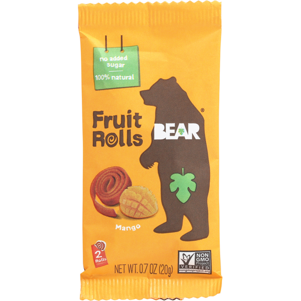 Fruit & Vegetable Snacks BEAR Fruit Rolls, Mango hero