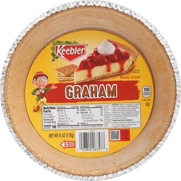 Doughs, Gelatins & Bake Mixes Keebler Pie Crust, Graham, 9 Inch hero