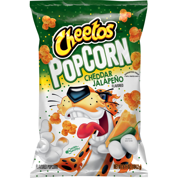 Popcorn & Jerky Cheetos Popcorn, Cheddar Jalapeno Flavored hero