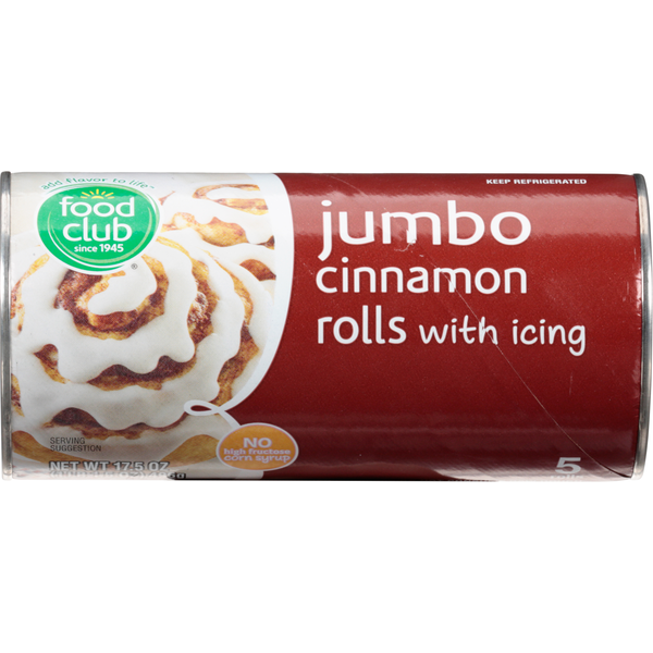 Buns & Rolls Food Club Cinnamon Rolls with Icing, Jumbo hero