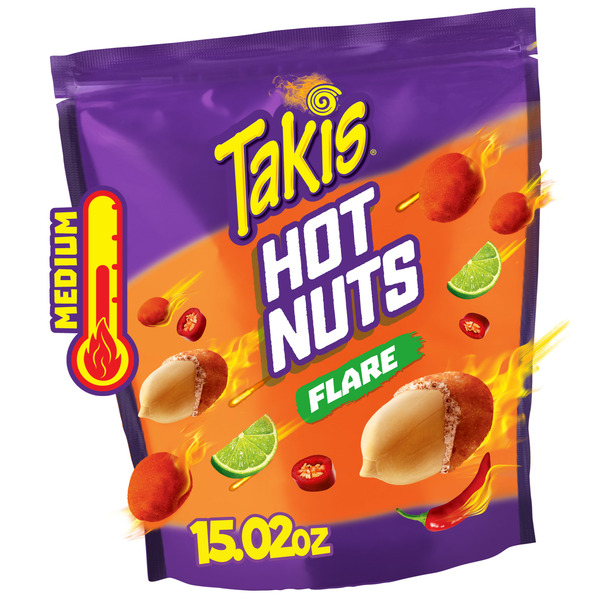 Takis Hot Nuts Flare Double-Crunch Peanuts Bag hero