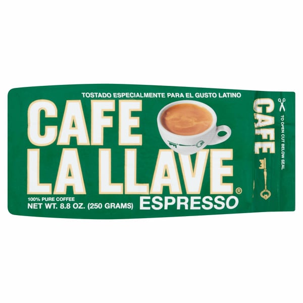 Latino Foods Café La Llave Espresso 100% Pure Coffee hero