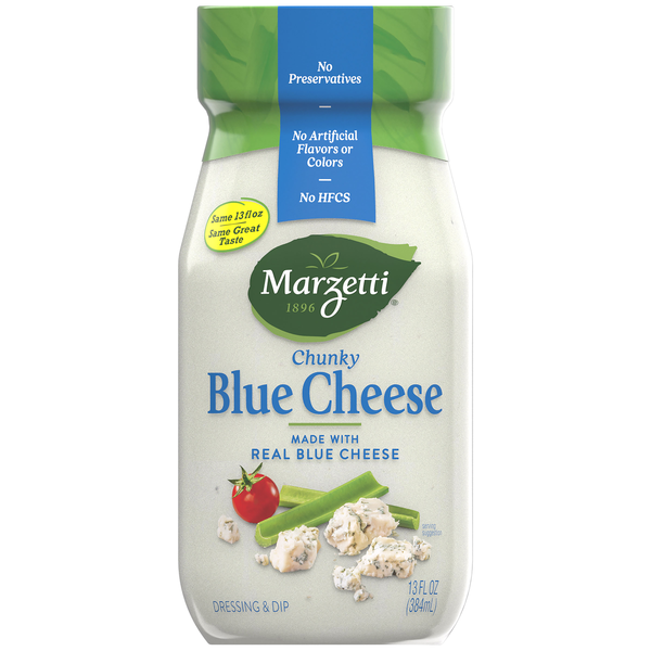 Salad Dressing & Toppings Marzetti Chunky Blue Cheese Dressing & Dip 13 fl. oz. Jar hero