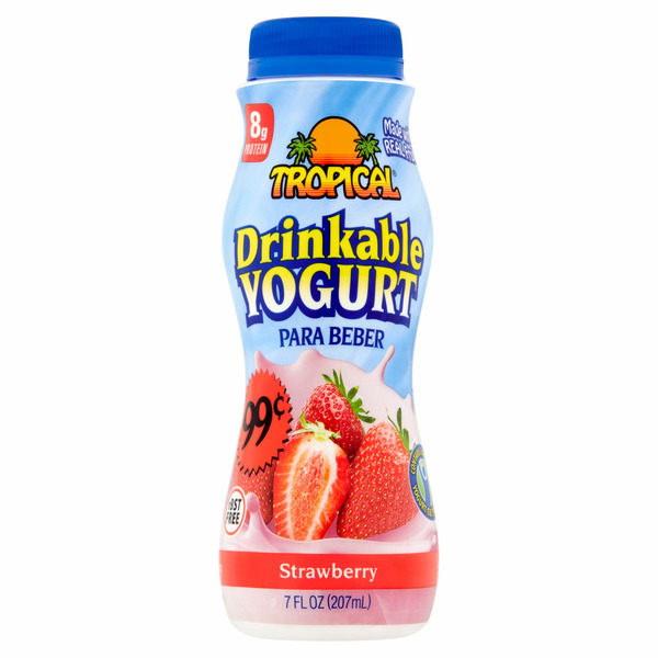 Yogurt Tropical Strawberry Drinkable Yogurt hero