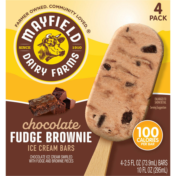 Mayfield Dairy Farms Chocolate Fudge Brownie Ice Cream Bars hero