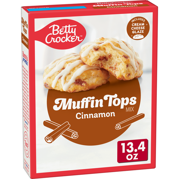 Baking Supplies & Decor Betty Crocker Muffin Tops Mix, Cinnamon, With Topping hero