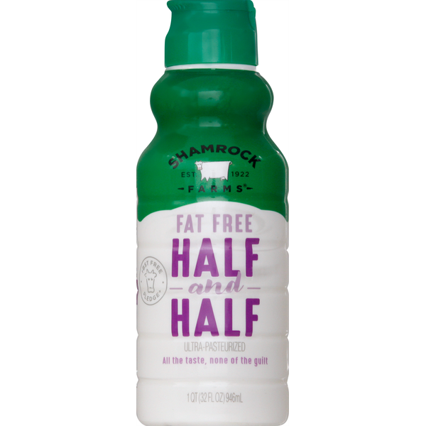 Cream Shamrock Farms Half and Half, Fat Free hero