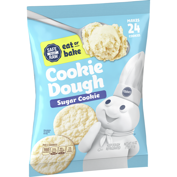 Refrigerated Dough & Biscuits Pillsbury Ready To Bake Sugar Cookie Dough hero