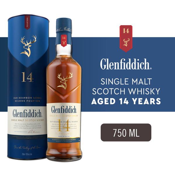 Whiskey Glenfiddich 14 Yr Single Malt Scotch hero