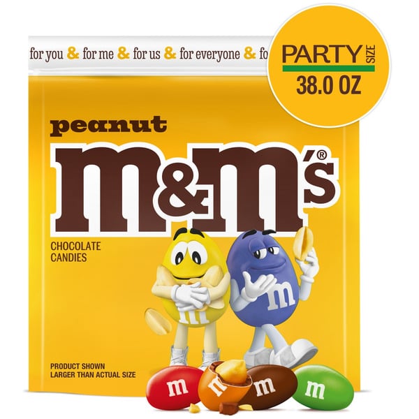 Candy & Chocolate M&M's Peanut Milk Chocolate Candy Bulk Pack, Party Size hero