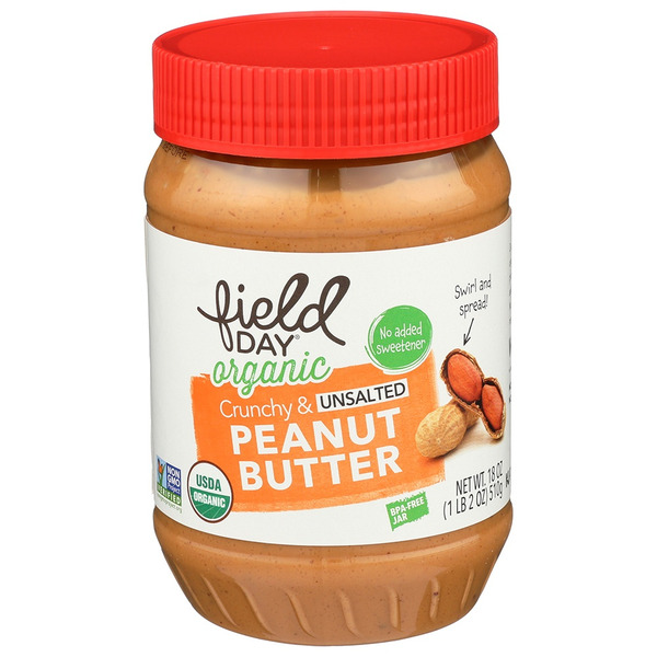 Nut Butters & Fruit Spreads FIELD DAY Peanut Butter, Organic, Crunchy & Unsalted hero