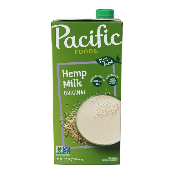 Soy & Lactose-Free Pacific Foods Hemp Original Plant-Based Beverage hero