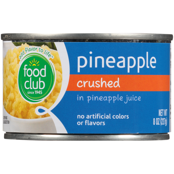 Canned Fruit & Applesauce Food Club Pineapple Crushed In Pineapple Juice hero