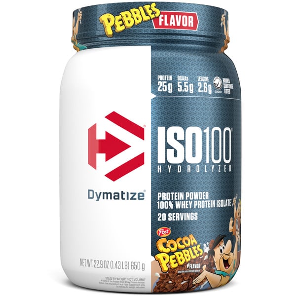 Dymatize, ISO100 Protein Powder, 25g Protein, Cocoa Pebbles, 20 Servings hero