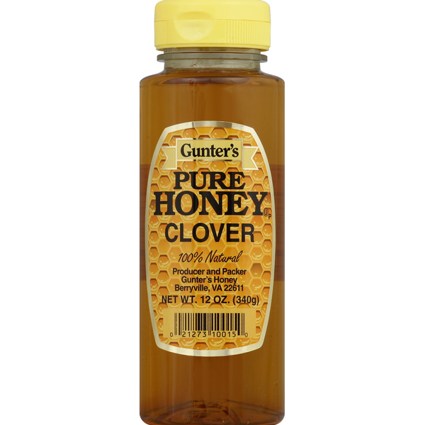 Honeys, Syrups & Nectars Gunter's Honey, Pure, Clover hero